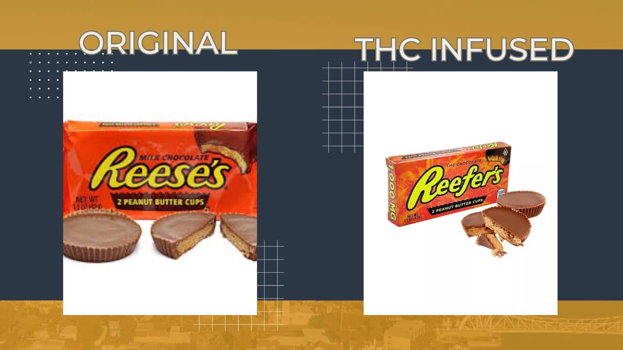Así los lucen los chocolates Reese's originales (a la izquierda) y así un producto que imita su empaque, pero tiene dulces con THC.
<br>Mantente informado sobre la investigación en curso: sigue las noticias y las actualizaciones relacionadas con la seguridad de los dulces durante Halloween. Estar al tanto de cualquier incidente o advertencia te permitirá tomar medidas adecuadas para proteger a tus hijos.