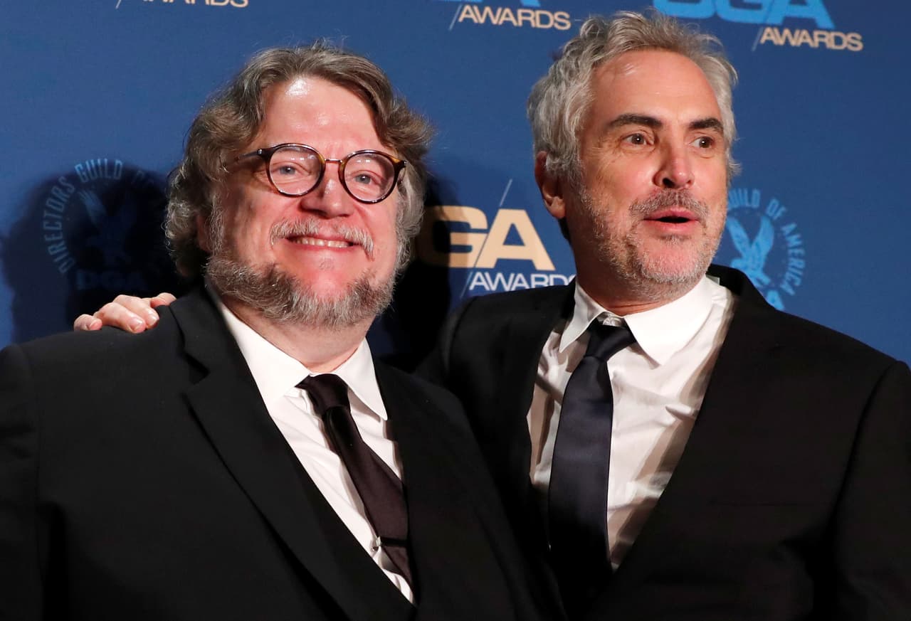 Guillermo del Toro y Alfonso Cuaron en 2019.