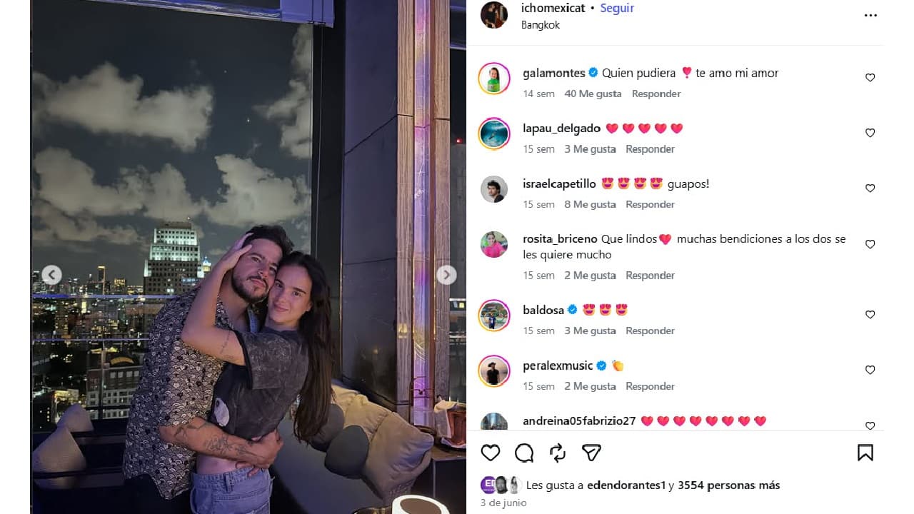 Gala Montes y su exnovio Icho Van durante su viaje a Tailandia.