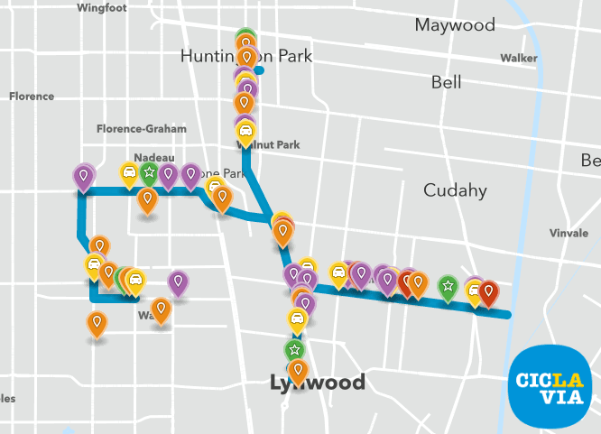 El recorrido que tendrá la CicLAvia este domingo.