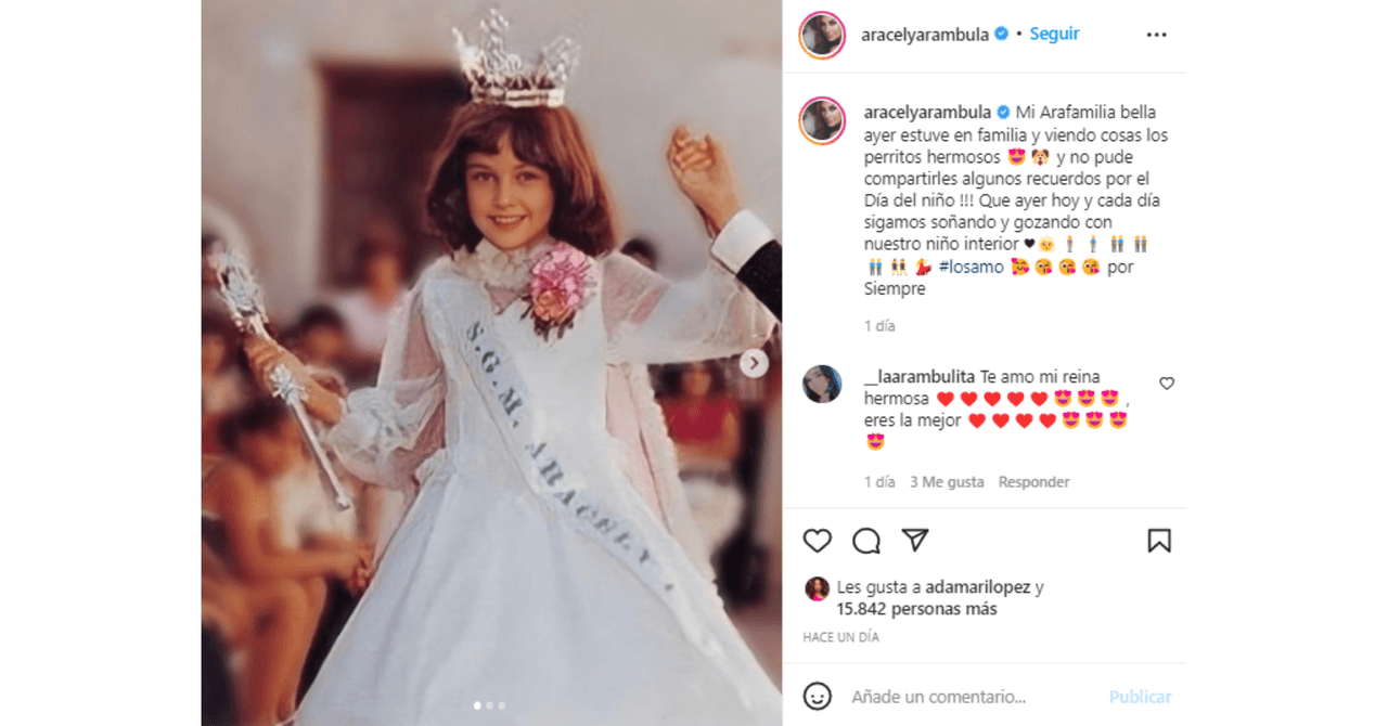 Aracely Arámbula de niña