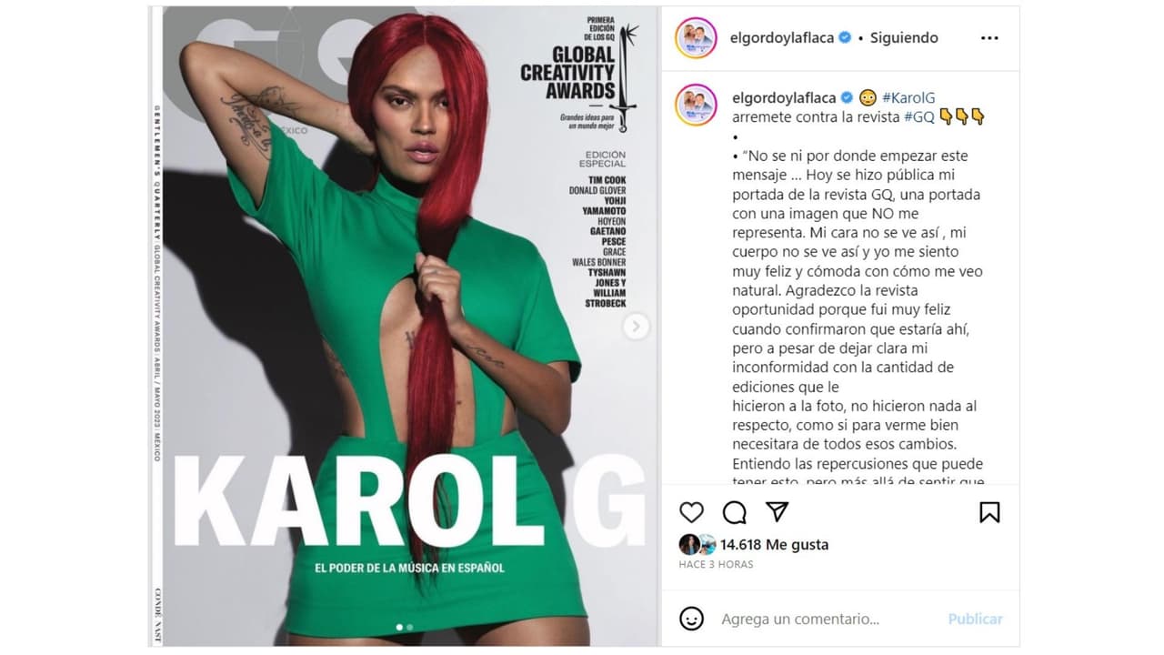 Así luce la portada en la que aparece Karol G.