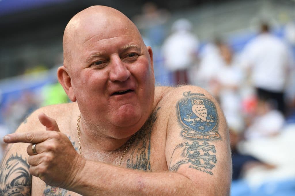 La fiesta y el colorido se viste de alegría entre los hinchas en el enfrentamiento entre Suecia e Inglaterra en los cuartos de final, la definición del tercer semifinalista del Mundial de Rusia 2018.