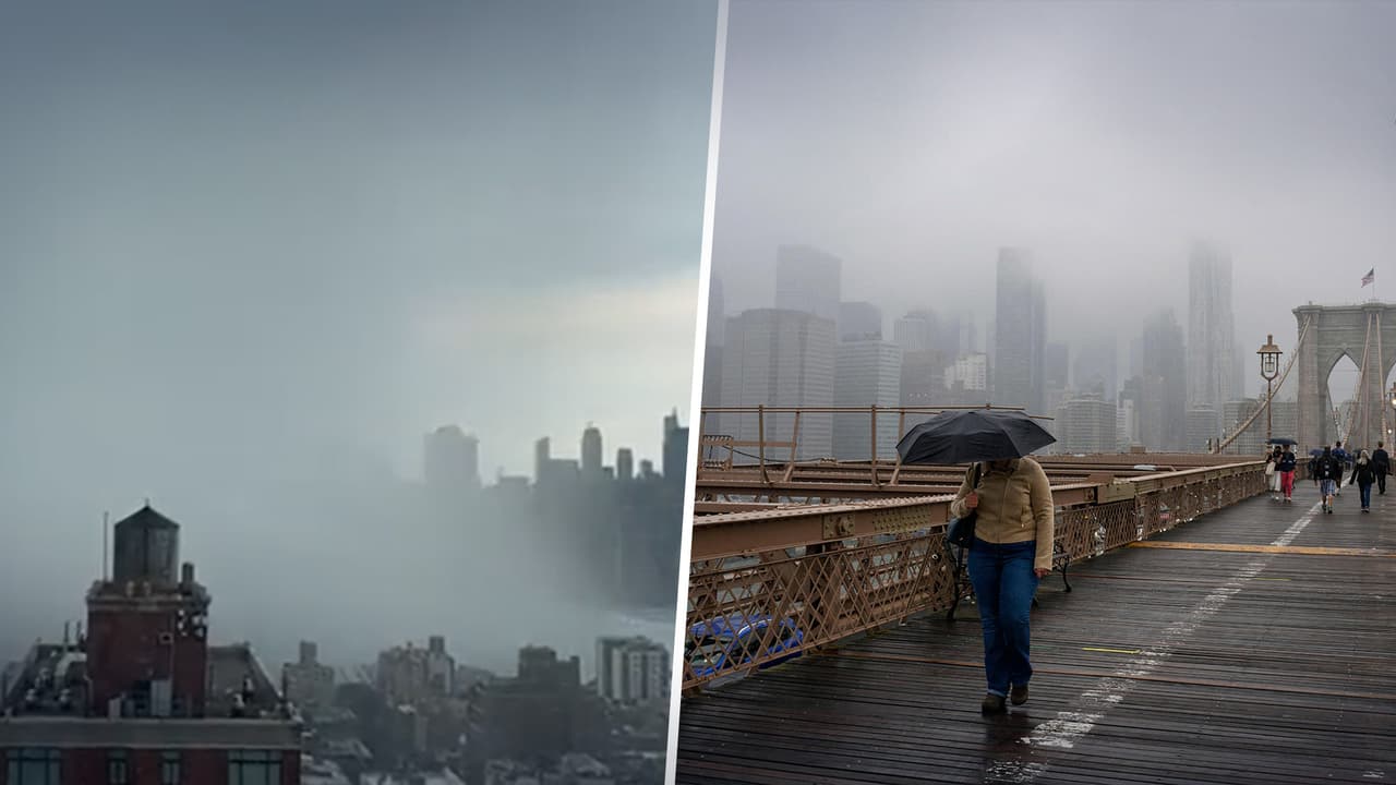 Video capta una gran 'cortina de lluvia' que cubrió a Nueva York tras advertencia de tiempo severo