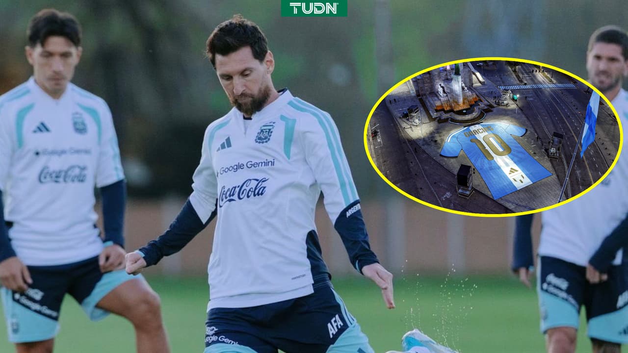 Adidas instala playera gigante de Messi en Rosario en despedida con Selección Argentina