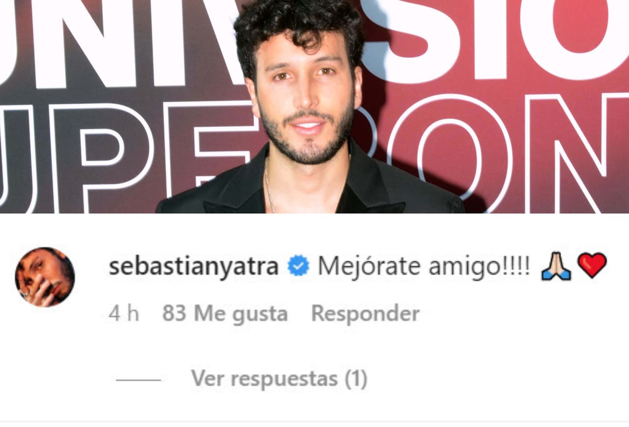 Sebastián Yatra le deseó una pronta recuperación.