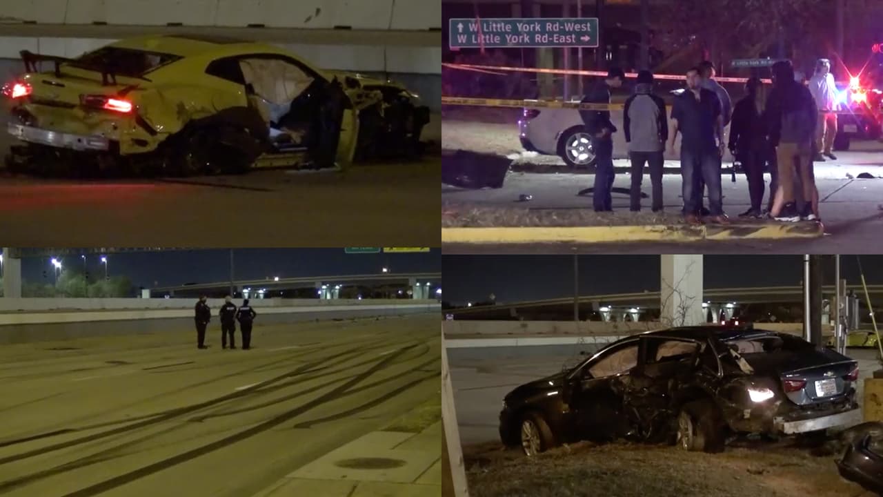 Testigos de los hechos compartieron en las redes sociales videos del accidente que ocurrió el domingo por la noche en la carretera 290 y Little York.