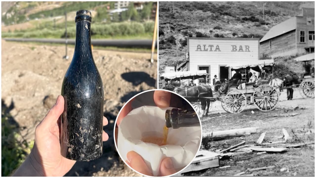 Encuentran una botella de licor intacta de 1870 en Utah… y la prueban 150 años después