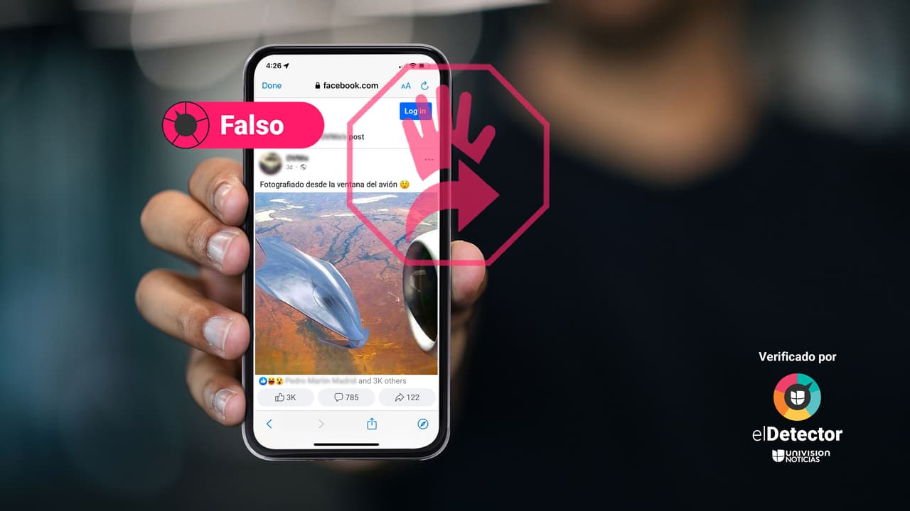 Esa imagen no es de una nave real captada “desde la ventana del avión”: es un concepto de vehículo espacial de un diseñador de Ferrari