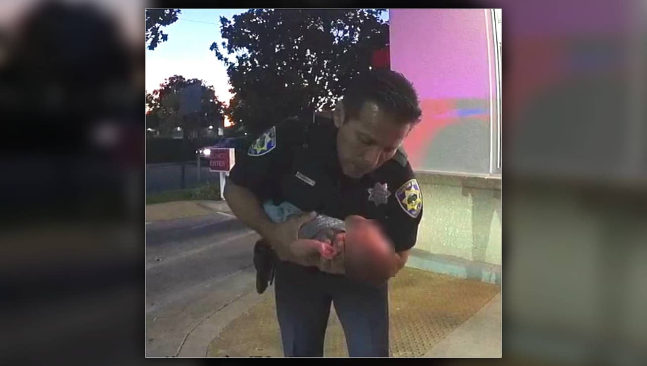 “Estaba morado y azul de la cara”: oficial salva a recién nacido que se asfixiaba en un restaurante