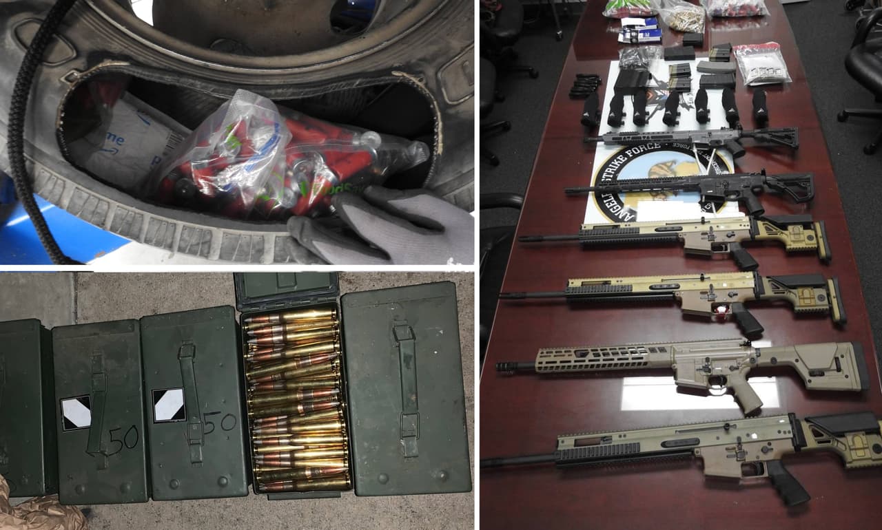 Desde California operaría compleja red de tráfico de armas para el Cartel Jalisco: incautan arsenal