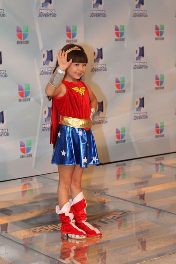 Ese año la temática de Premios Juventud fue de Súper Héroes y 'Telesa' no defraudó con su atuendo.