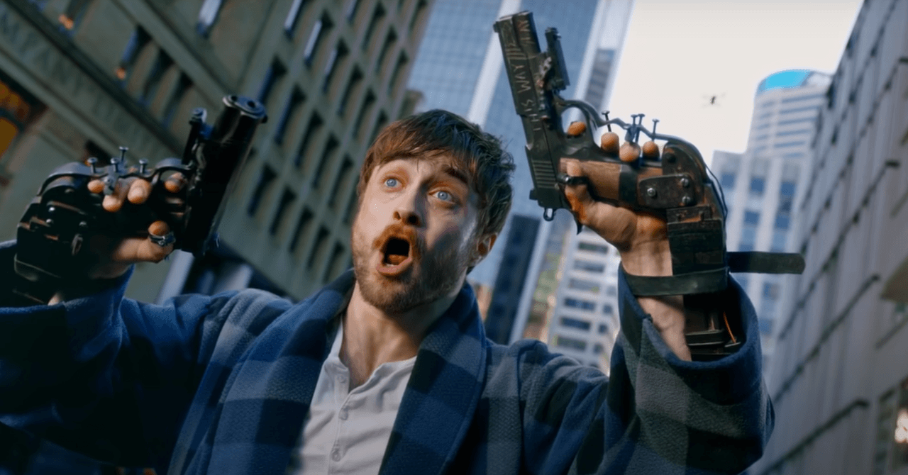 Daniel Radcliffe en la película 'Guns Akimbo'