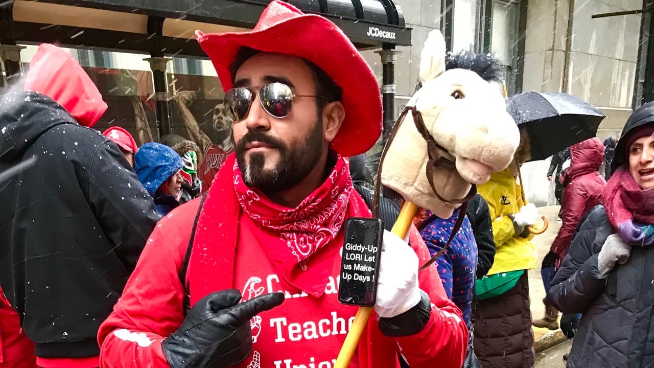 Habían vaqueros en la escena.