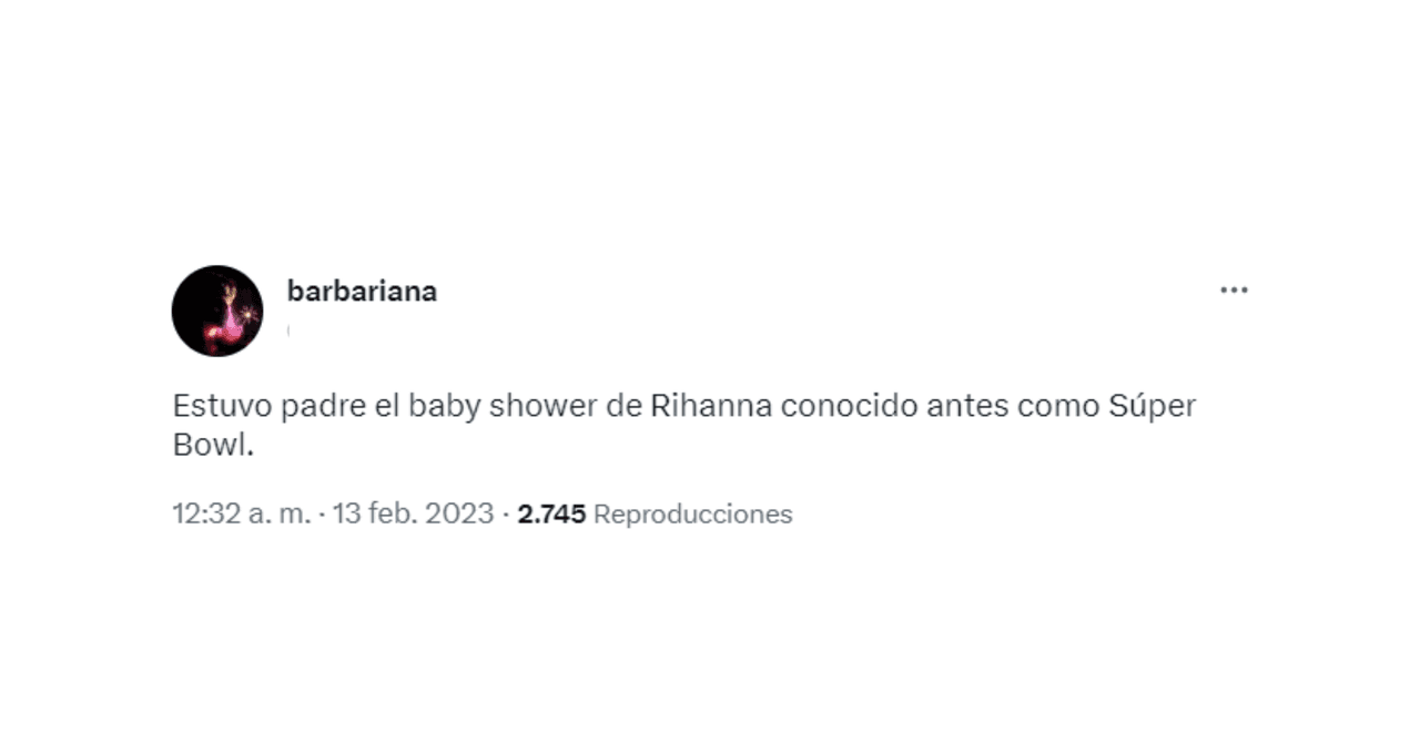 Memes del Show del Medio Tiempo de Rihanna en el Super Bowl 2023