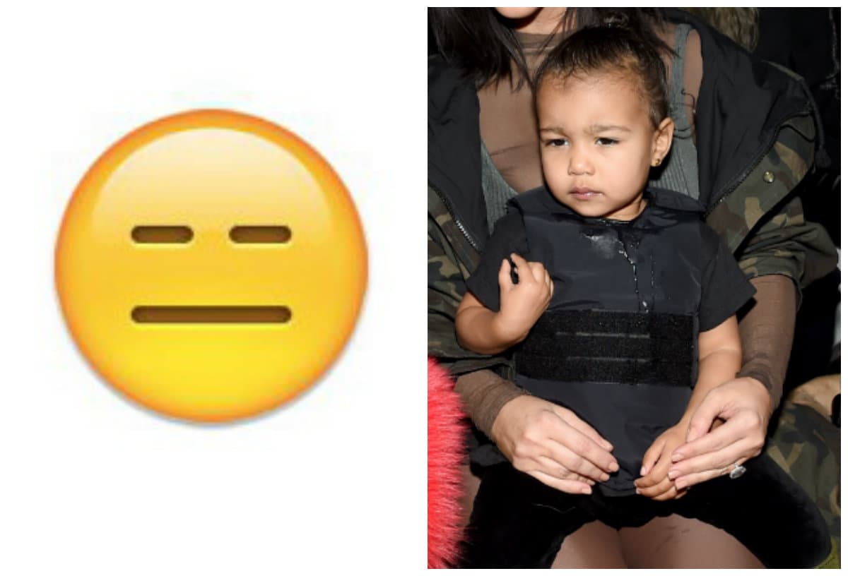 Otra pequenita que no es nada feliz por los front row es North West. ¡Ya lleven a estas niñas al parque por favor!