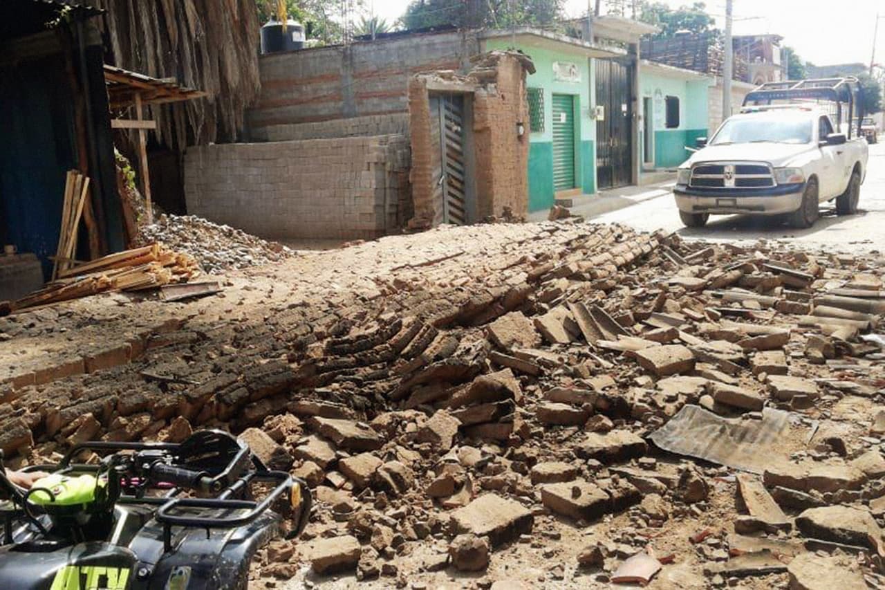 Restos de una estructura que derrumbó el sismo en Oaxaca. Además de este estado, los otros más afectados fueron el estado de México y la Ciudad de México.