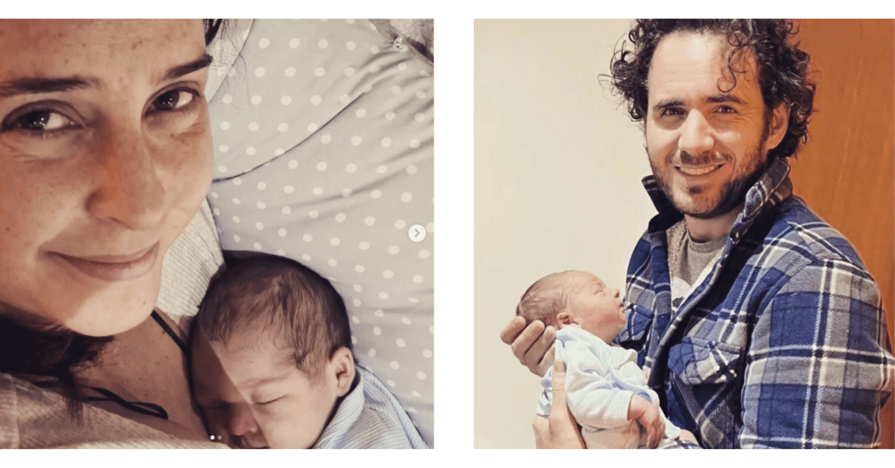 Irán Castillo y Pepe Ramos con su bebé Demian