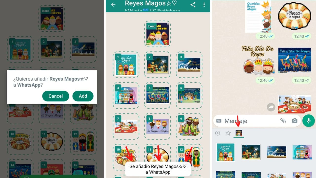 Así puedes descargar stickers por el Día de Reyes Magos: instrucciones