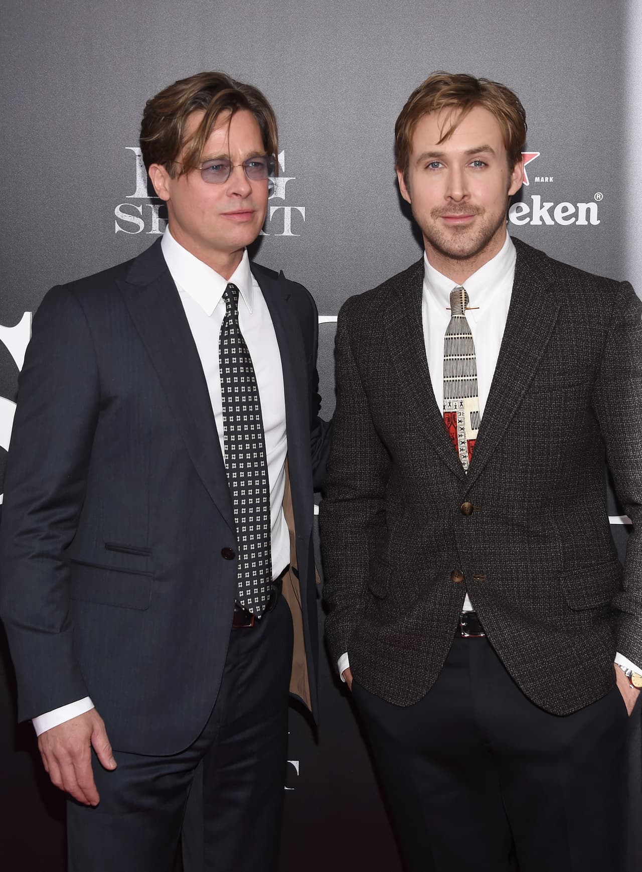 Brad Pitt y Ryan Gosling presumieron su nueva película.