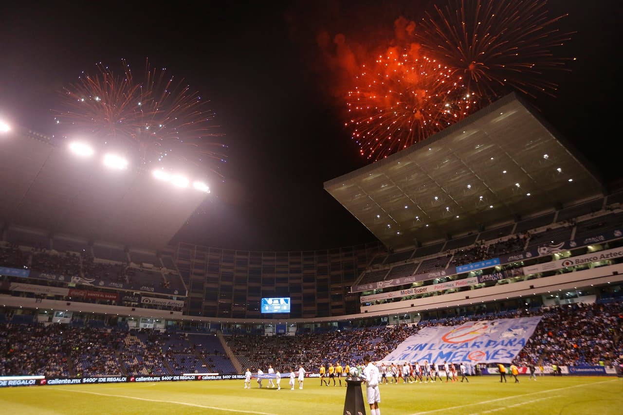 En el Estadio Cuauhtémoc había ambiente de fiesta previo al duelo entre Puebla y Pachuca por la Jornada 7 del
<a href="https://www.univision.com/deportes/futbol/liga-mx/*">Clausura 2019</a>.