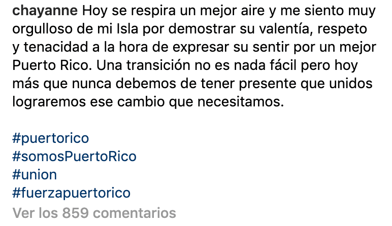Y también se declaró totalmente orgulloso del pueblo de su isla.