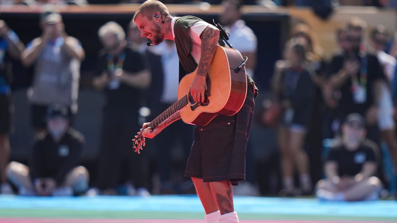 Justin Bieber durante la final.