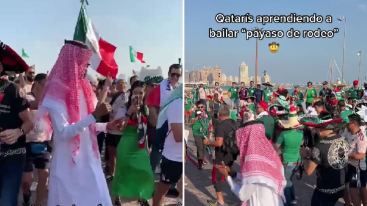 Mexicanos conquistan mundial de Qatar al ritmo de ‘Payaso de rodeo’: hasta los árabes bailaron