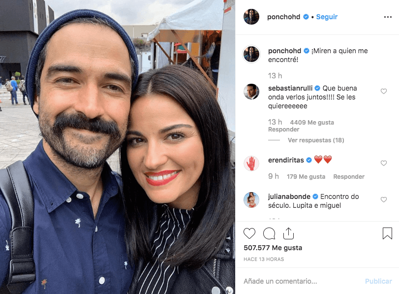 “Qué buena onda verlos juntos. Se les quiere”, les escribió Sebastián Rulli, quien está muy familiarizado con el elenco de la trama debido a la relación que tiene con Angelique Boyer, quien fue Vico en ‘Rebelde’.