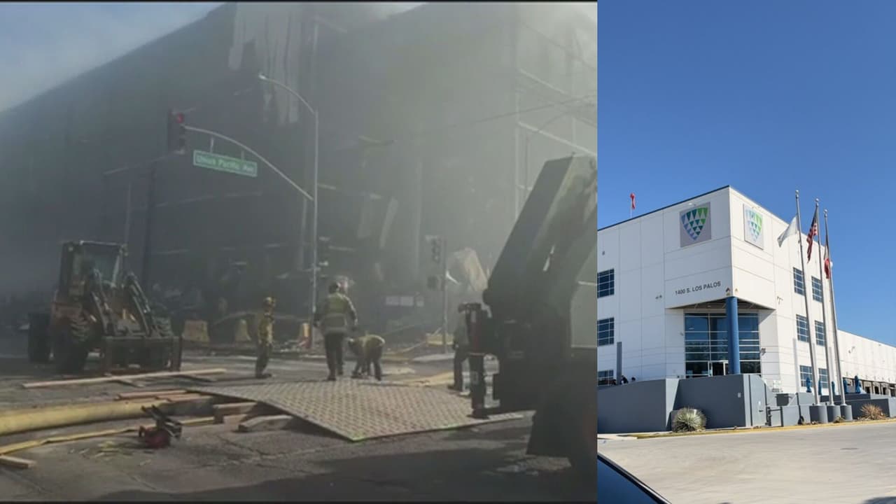 Investigan criminalmente incendio en almacén de Lineage Logistics en Boyle Heights