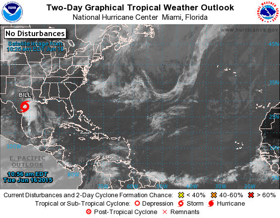 Tormenta Tropical Bill llega a Texas