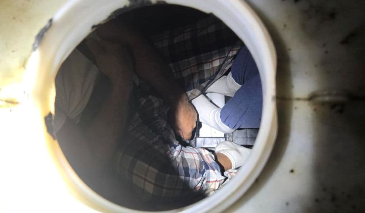 Cuatro migrantes atrapados dentro de un tanque fueron encontrados por la Patrulla Fronteriza en Texas