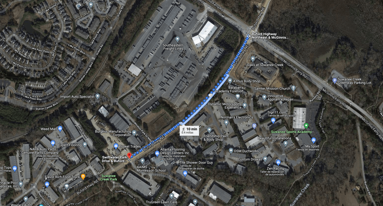 Cierran un tramo de Buford Highway por la ruptura de una tubería de agua