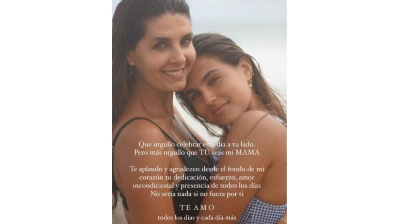 Mayrín Villanueva y su hija