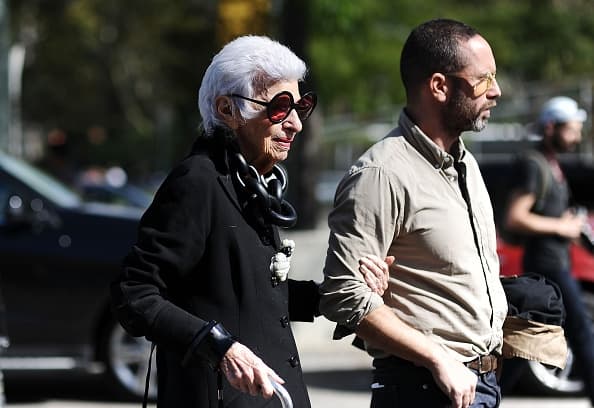 Iris Apfel, New York Fashion Week, Spring 2016.
