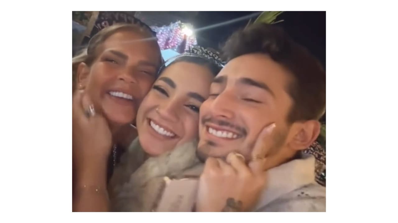 Emilio Osorio y Leslie Gallardo pasaron Año Nuevo con Niruka.