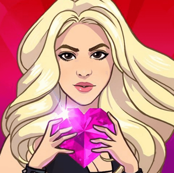 La hermosa Shakira fue caricaturizada para el videojuego 'Love Rocks'.