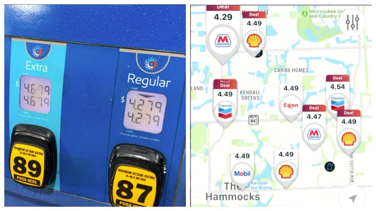 Precios de la gasolina alcanzan récord en Miami-Dade: así puedes saber dónde es más barata y cómo ahorrar