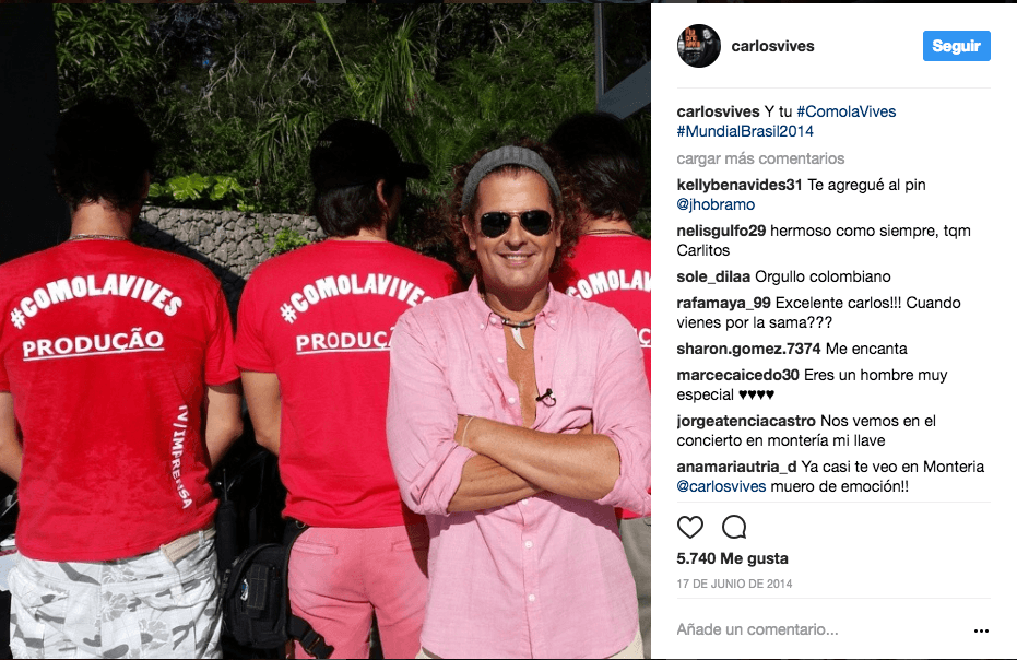 Es aficionado al futbol. Aquí, durante el Mundial de Brasil 2014.