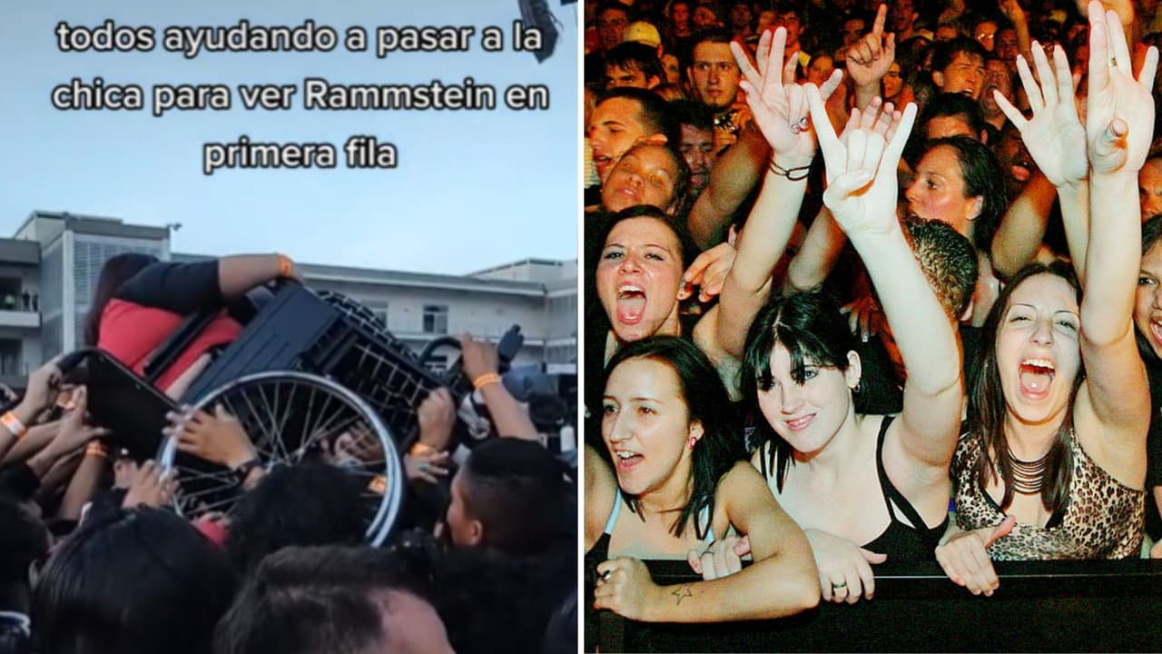 Fans cargaron a chica en silla de ruedas para que viera el concierto en primera fila: video