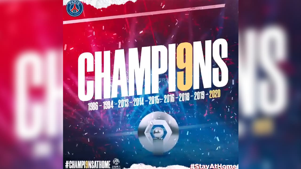 PSG, cerca de ser el máximo campeón de la Ligue 1 | El equipo parisino se proclamó campeón tras la suspensión del torneo francés por el coronavirus.