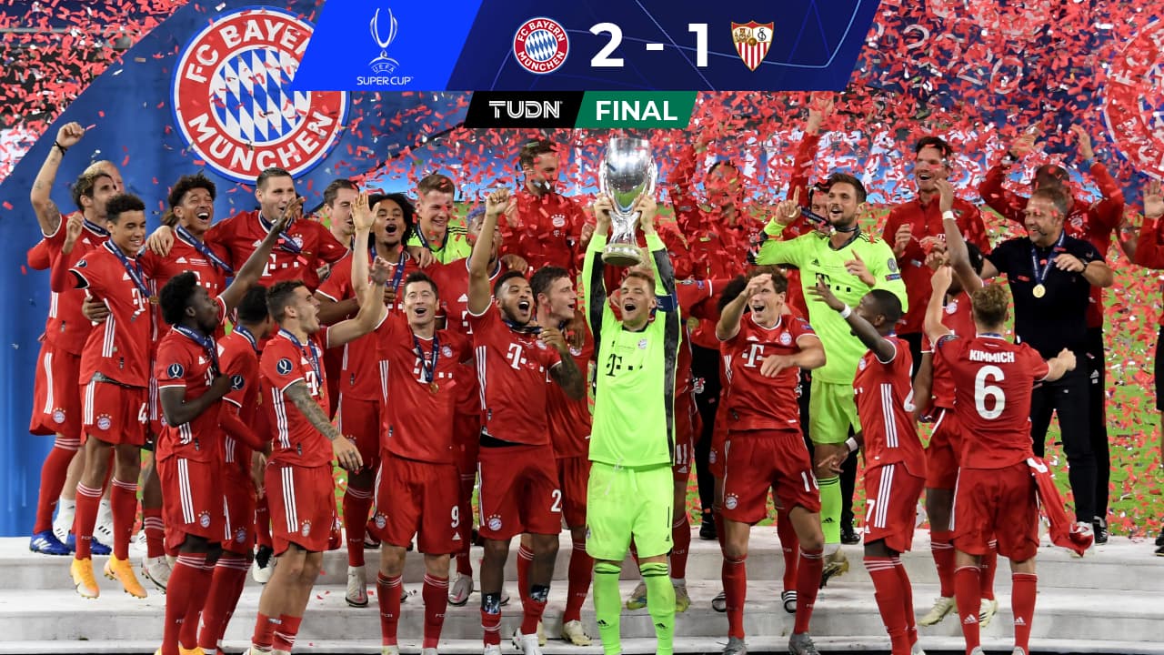 ¡Campeón teutón! Bayern vence 2-1 a Sevilla en la Supercopa de Europa