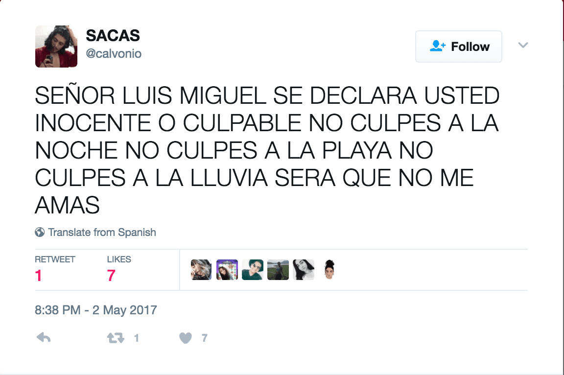 <a href="http://www.univision.com/entretenimiento/celebridades/detienen-a-luis-miguel-en-los-angeles">Luis Miguel fue detenido</a> el 2 de mayo de 2017, en Los Ángeles.