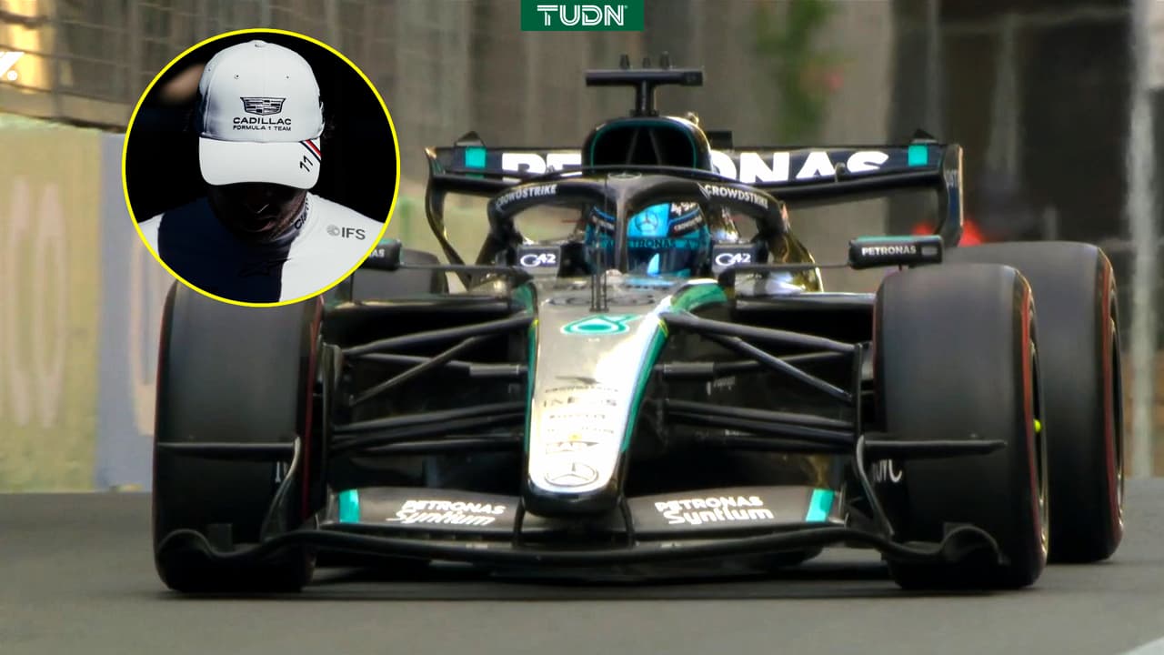 George Russell se queda con la pole position en el GP de Azerbaiyán, Checo Pérez en el puesto 20