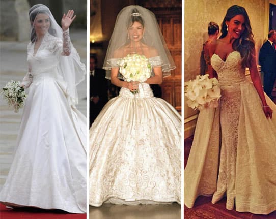Para estas famosas el día de su boda se llenó de glamour con sus hermosos vestidos de novia.