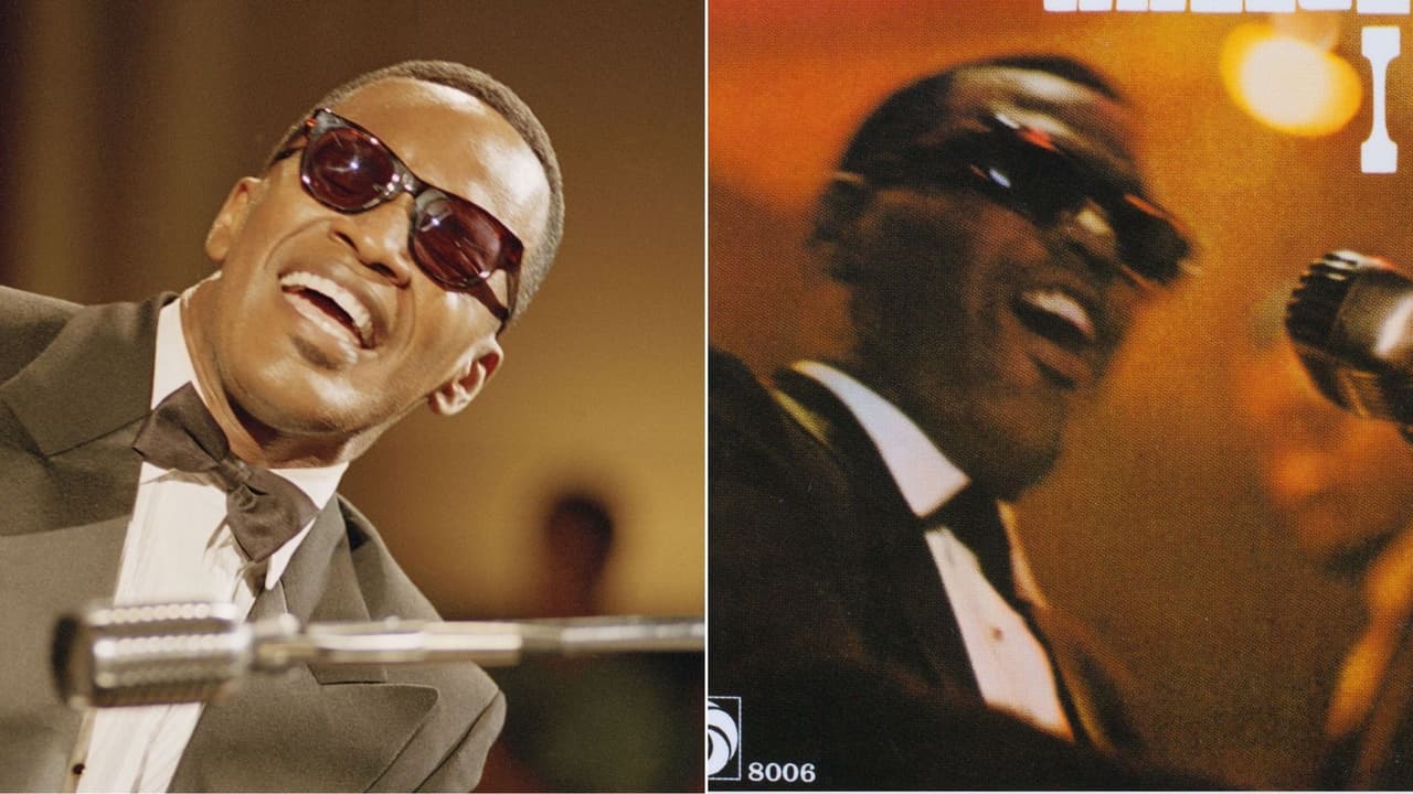 Jamie Foxx en 'Ray' y Ray Charles