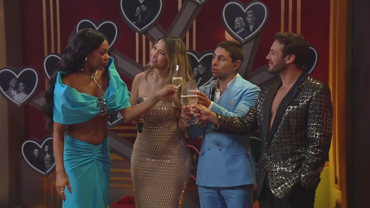 Ale y Beta brindaron con Arana y Lambda en el post-show de ¿Apostarías por mí?