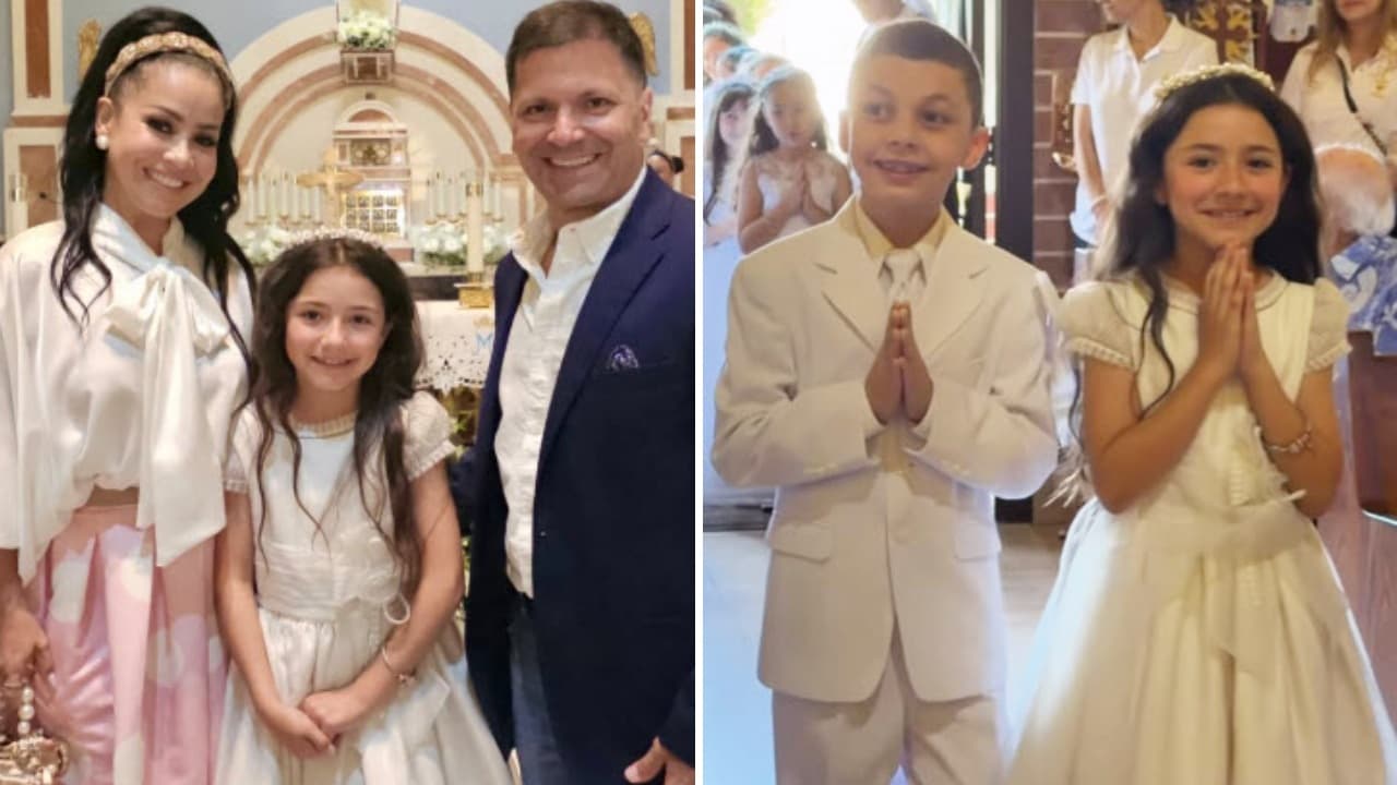 Amalia Victoria estuvo acompañada de sus dos padres.