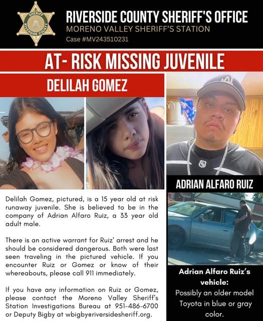 Difunden imágenes de la adolescente y el sospechoso.