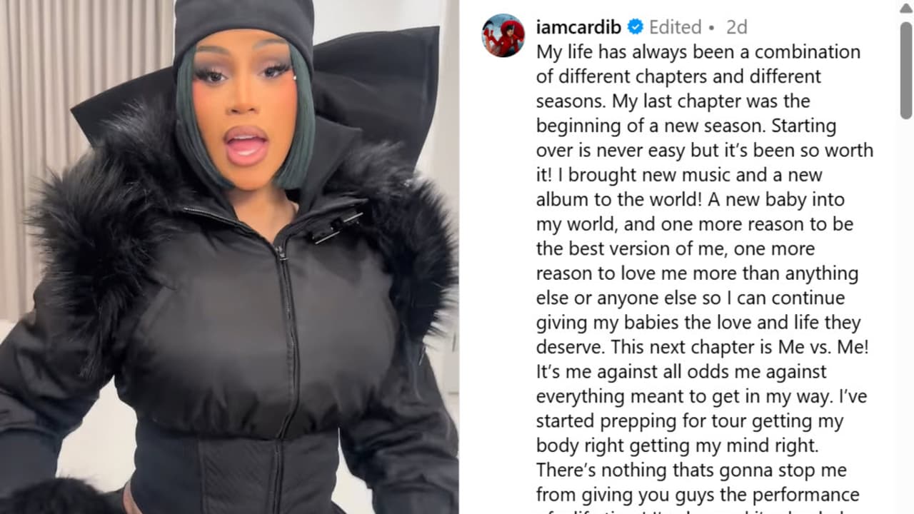 Con esta publicación, Cardi B reveló que ya nació su cuarto bebé.